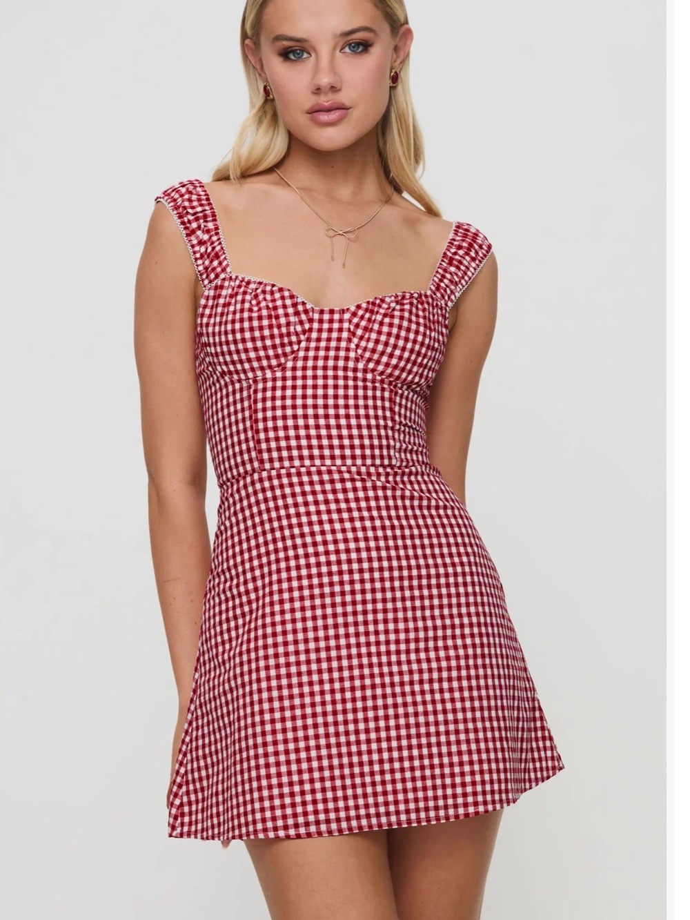 Princess Polly Red Gingham Mini Dress